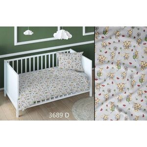 Kinderbeddengoed Katoen 160x200 Bijen Grijs Geel Met Rits