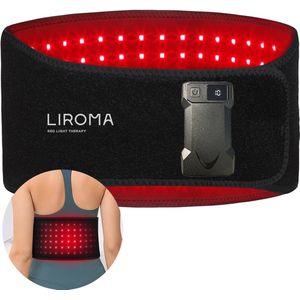 LIROMA® - Rood Licht Therapie Rugband - Draadloos - Timer - 6000mAh - Infraroodlamp - Infrarood Rugband - Meerdere Lichaamsdelen - Red Light Therapy - Afslankband - Warmteband