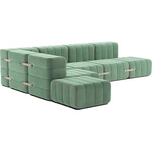 ambivalenz modulaire bank curt – 12 modules – licht groen