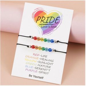 Bixorp Friends Vriendschapsarmbandjes voor 2 LGBTQ Pride - BFF ArmbandMeisjes - Best Friends Armband Vriendschap Cadeau voor Twee