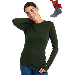 Merinowol Basislaag Dames - Thermisch Shirt Met Lange Mouwen En Sokken