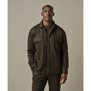 Green - PPWF30002A - Knitted Overshirt - Donker Groen - Lange Mouw