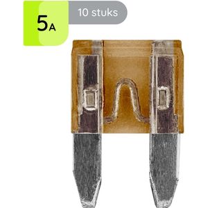 ProRide Steekzekeringen Mini 5A - Oranje - Geschikt voor auto, boot en camper - 10 stuks