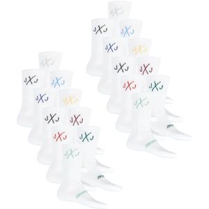 Jack & Jones Unisex Sportsokken Wit 20 Paar One Size