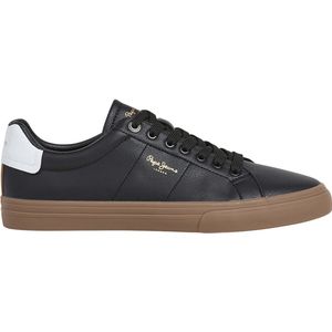 Pepe Jeans - Kenton Base - Tennisschoenen - Wit - Plat - Veters
