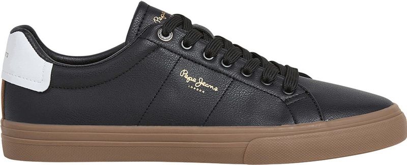 Pepe Jeans - Kenton Base - Tennisschoenen - Wit - Plat - Veters