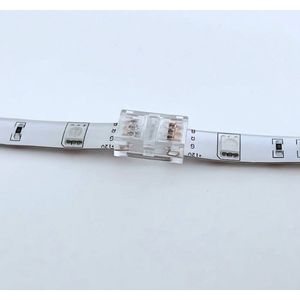 Rechte Connector voor RGB LED Strip 10mm IP44 - Kunststof - SILUMEN