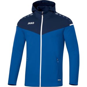 Jako Champ 2.0 Jas Met Capuchon Kind Royal Blauw-Marine Blauw Maat 164