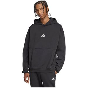 adidas - Hoodie - Zwart - Fleece - Losse Pasvorm - Capuchon