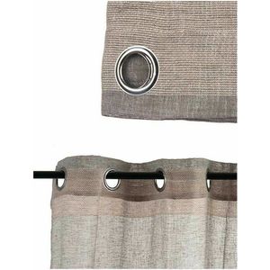 Gordijn Beige Grijs 140 x 0,1 x 260 cm (6 Stuks)