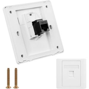 CAT6 Universele Netwerkverbinding - 2 Poort LAN Jack - STP Volledig Beschermde RJ45 Module - Gigabit Ethernet Netwerk Keystone - Paneel Gemonteerd Oppervlak Gemonteerd of Ingebouwd