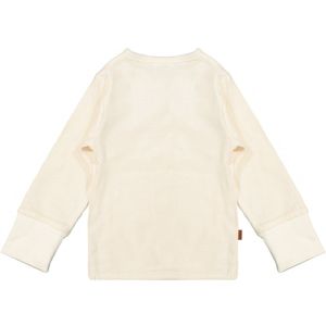 Overslagshirt lange mouw Waffle - Crème - Frogs and Dogs - Wrap T-shirt - Maat 56 - Organisch katoen