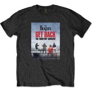 The Beatles - Rooftop Concert Heren T-shirt - S - Zwart