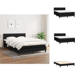 vidaXL Boxspringbed - Comfort - Bed en matras - 140 x 190 x 78/88 cm - Pocketvering - Bed
