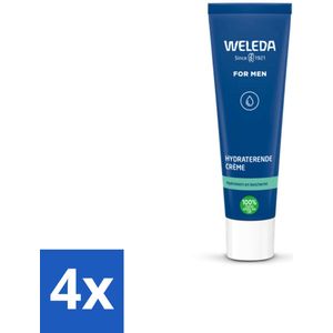 4 x WELEDA - Hydraterende crème - Men - 30 ml - Hydraterende Crème - Mannenhuid - Biologische Verzorging - Natuurlijke Ingrediënten - Jojoba Olie