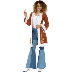 SMIFFY'S - Bruine hippie jas voor dames - L / XL