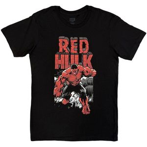 Marvel - Red Hulk Comic Heren Tshirt - S - Zwart