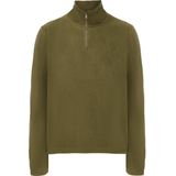 Mo - Fleece Trui - Hoge Kraag - Halve Ritssluiting