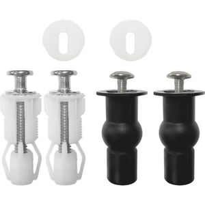 Universele toiletbrilschroeven - set van 1 - stabiele toiletbevestigingsschroeven - toiletonderdelen met stabilisator .