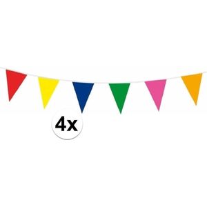Vlaggenlijn Gekleurd 40 Meter Feestversiering Verjaardag Voor Binnen En Buiten