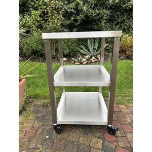 vidaXL Keukentrolley 50x30x70 cm bewerkt hout artisanaal eiken