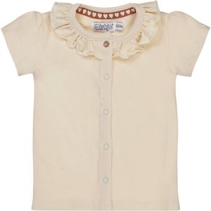 Dirkje T-Shirt Korte Mouw Ruffle Hals Offwhite 56
