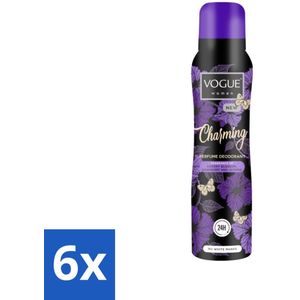 Vogue Women - Charming - Parfum Deodorant - 150 ml - Voordeelverpakking - 6 stuks