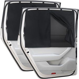 S&Dshopline® Zonwering voor de auto, baby, 2 stuks, magnetisch, dubbellaags zonwering voor kinderen/autogordijn, uv-bescherming en verduistering, voor autoruiten, hittebescherming, gordijn voor zijruit