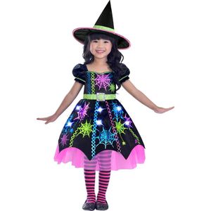 Amscan Kostuum Spider Witch Meisjes Zwart Mt 4-6 Jaar