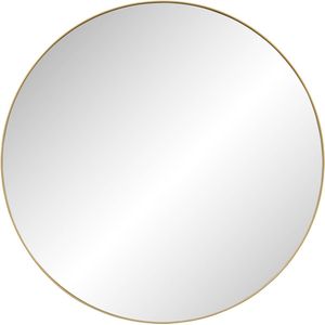 Ben Mimas Ronde Spiegel - met LED Verlichting en Anti-condens - Ø 60 cm - Voorgemonteerd - Mat Goud - Badkamerspiegel - Wandspiegel