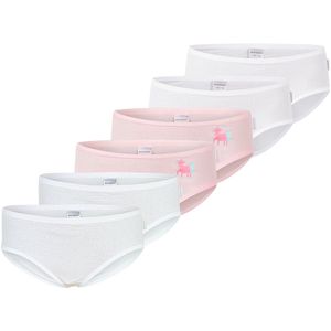 Schiesser Meisjes slip / onderbroek 6 pack fijnrib Organic Cotton