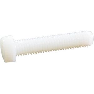 (24 STUKS) M5X25 METAALSCHROEF NYLON (POLYAMIDE) DIN 84 (ISO 1207)