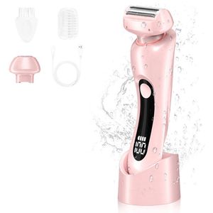Elektrisch scheerapparaat voor damesbenen, 2-in-1 bikinitrimmer