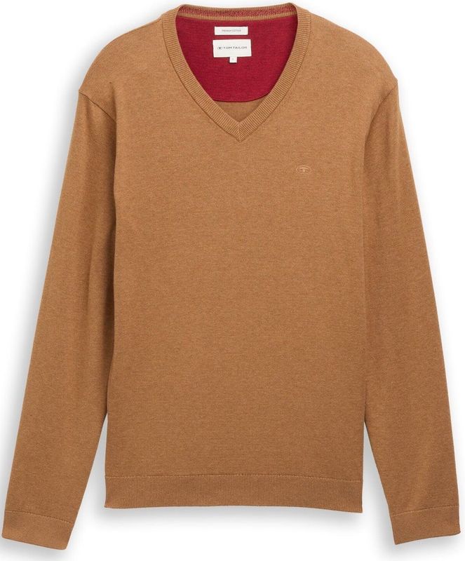 Tom Tailor - Regular Fit - Gebreide Pullover - Mêlee - Zuiver Katoen