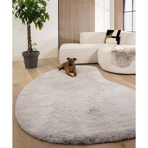 Fluffy vloerkleed organisch - Comfy Plus lichtgrijs 230x352 cm