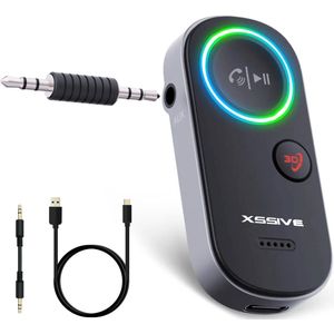 Xssive AR06 Bluetooth Receiver - 3D Boost & Handsfree Bellen - Bluetooth Ontvanger voor Auto & Gaming - Geschikt voor PS5, Nintendo Switch, Versterker, Aux Jack