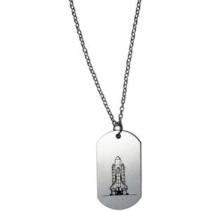 Akyol - raket ketting - Raket - astronaut liefhebber - gegraveerde sleutelhanger - vliegen - planeten - universum - zonnestelsel - cadeau - gepersonaliseerd - accessoires - sleutelhanger met naam