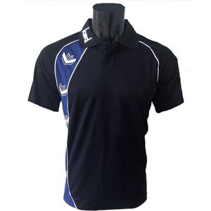 KWD Poloshirt Pronto korte mouw - Zwart/kobaltblauw - Maat 152