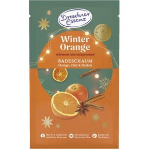 Kerst Badschuim Winter Orange | Sinaasappel, Kaneel & Steranijs | 1x 60g | Badschuim Wintergeur Dresdner Essenz - Speciaal voor de wintermaanden