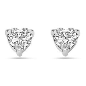 Zilver - Gerhodineerde Oorknoppen - Hartje - Zirkonia - 3,5 mm