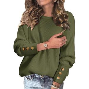 Damestrui met Ronde Hals - Warme en Modieuze Pullover voor Herfst en Winter