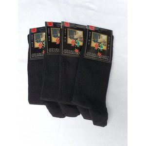 Dunne wollen sokken - heren - 4 paar - zwart