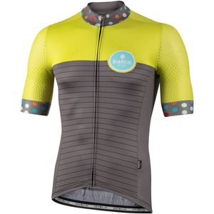 Bianchi Milano TALORO Fietsshirt korte mouwen Heren Grijs Lime - GRIGIO MAN LIME - XL