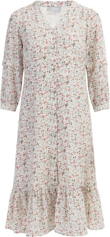 usha - Midi-jurk - Met Bloemenprint