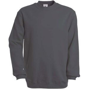 Sweatshirt Unisex S B&C Ronde hals Lange mouw Steel Grey 80% Katoen, 20% Polyester