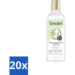 20 x Timotei - Crèmespoeling - Kokosmelk & Aloe Vera - Droog Tot Normaal Haar - 300ml - Normaal Haar - Natuurlijke Ingrediënten - Vegan - Duurzaam - Gerecycled Plastic