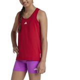 adidas - Techfit - Mouwloos T-shirt - Rood - 7-8 Jaar Meisjes