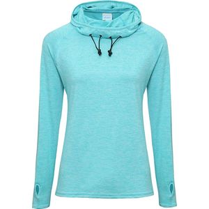 AWDis Gewoon Cool Womens/Ladies Girlie Cowl Neck Baselayer Top (Ocean Blue Melange)