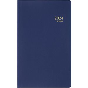 Brepols Agenda 2024 • Breplan • Seta PVC • 9,2 x 16 cm • Blauw