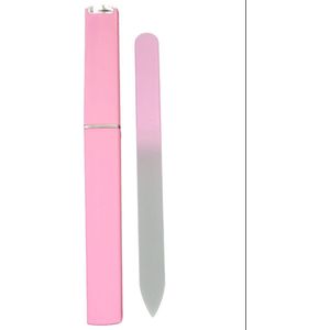 Glazen Nagelvijl Licht roze- 1 Stuk - Glasvijl met opbergdoosje - Manicure – oDaani
